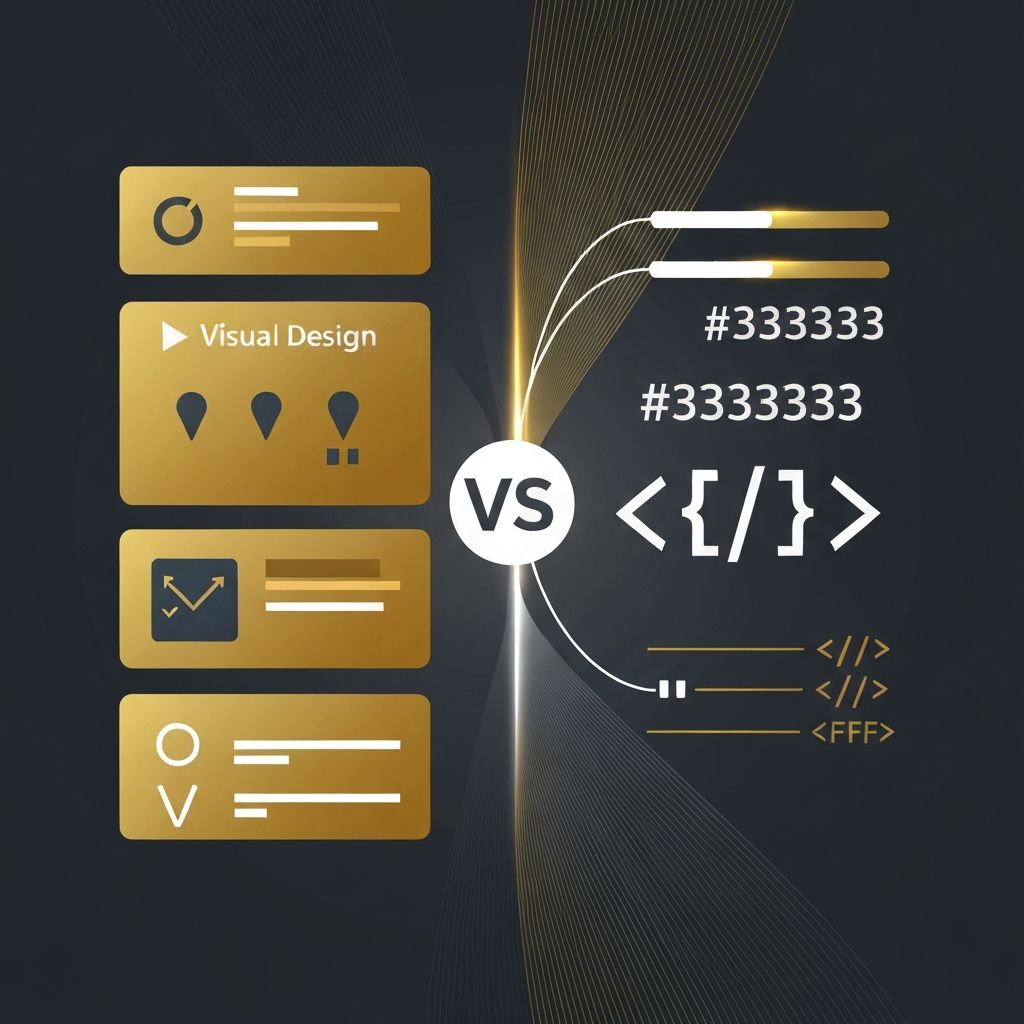 Visual Web Design Tools vs Traditional Coding Comparison